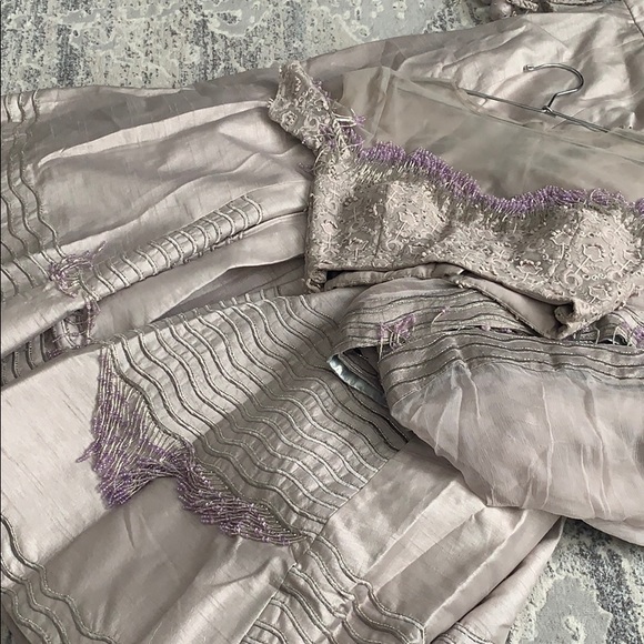 Wedding Embroidered Top & Lehenga Set - Picture 7 of 14